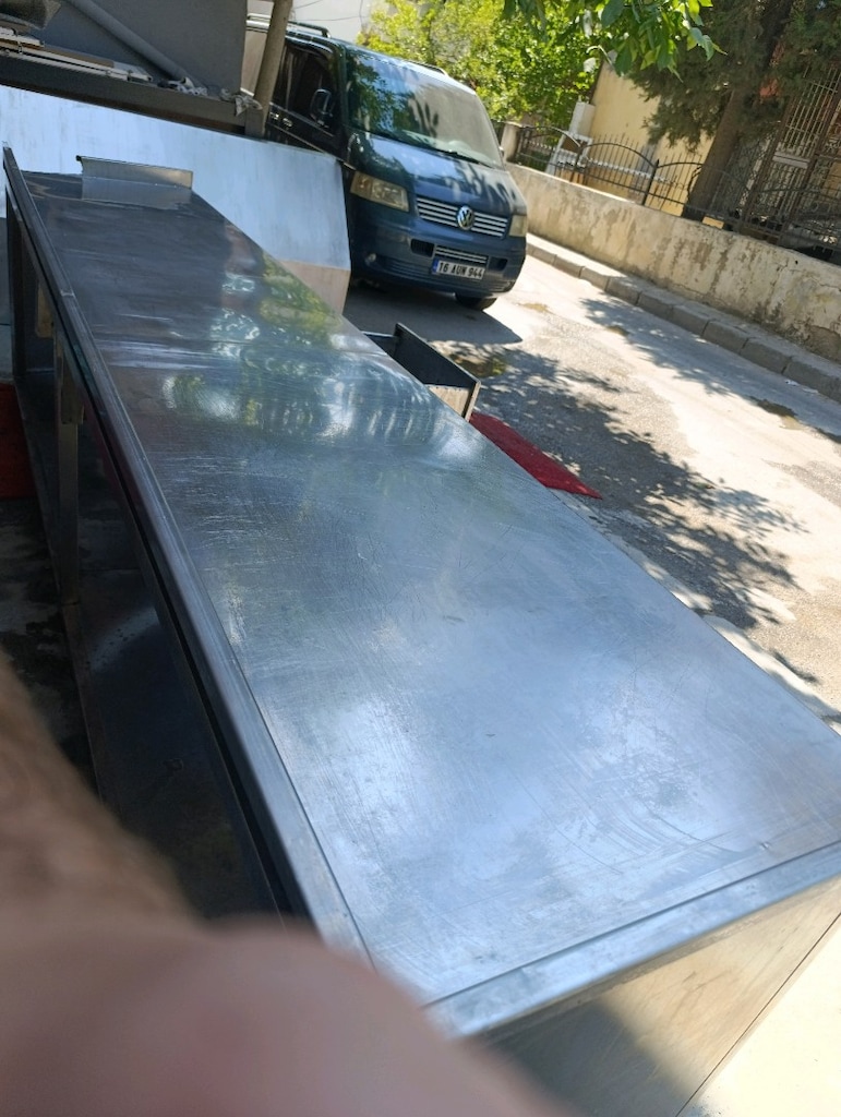 3.5m krom tezgah krom çalışma tezgahı çalışma bankosu raflı kapaklı - 7