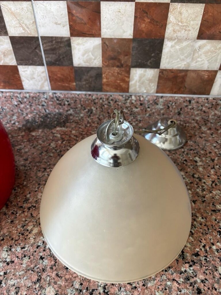 Şık ve Clean 3 Adet Sarkıt Avize Seti (Kırmızı Tasarım + 2 Cam Model) - 5