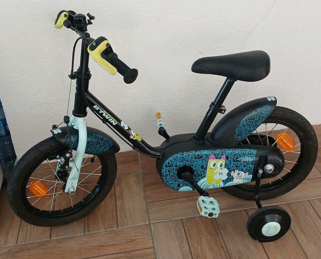 btwin çocuk bisikleti 14 jant Decathlon YENİ GİBİ Ön Sepetli - 9