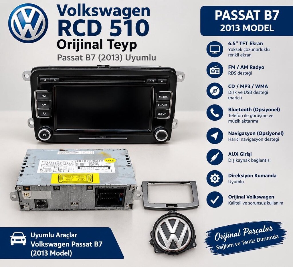 Passat orjina teyp ve arka bagaj amblemi - 5