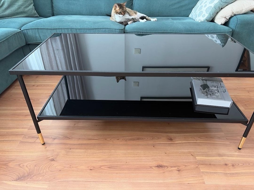 IKEA Cam Orta Sehpa – Siyah | Çok Temiz - 3