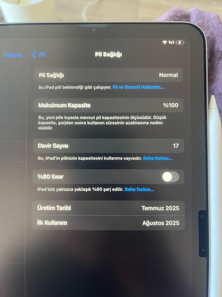 IPad Air M3 256GB 11" Pil %100 Garantili - 4