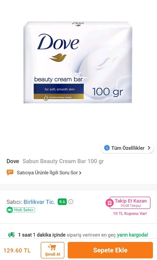 2 adet dove sabun - 3