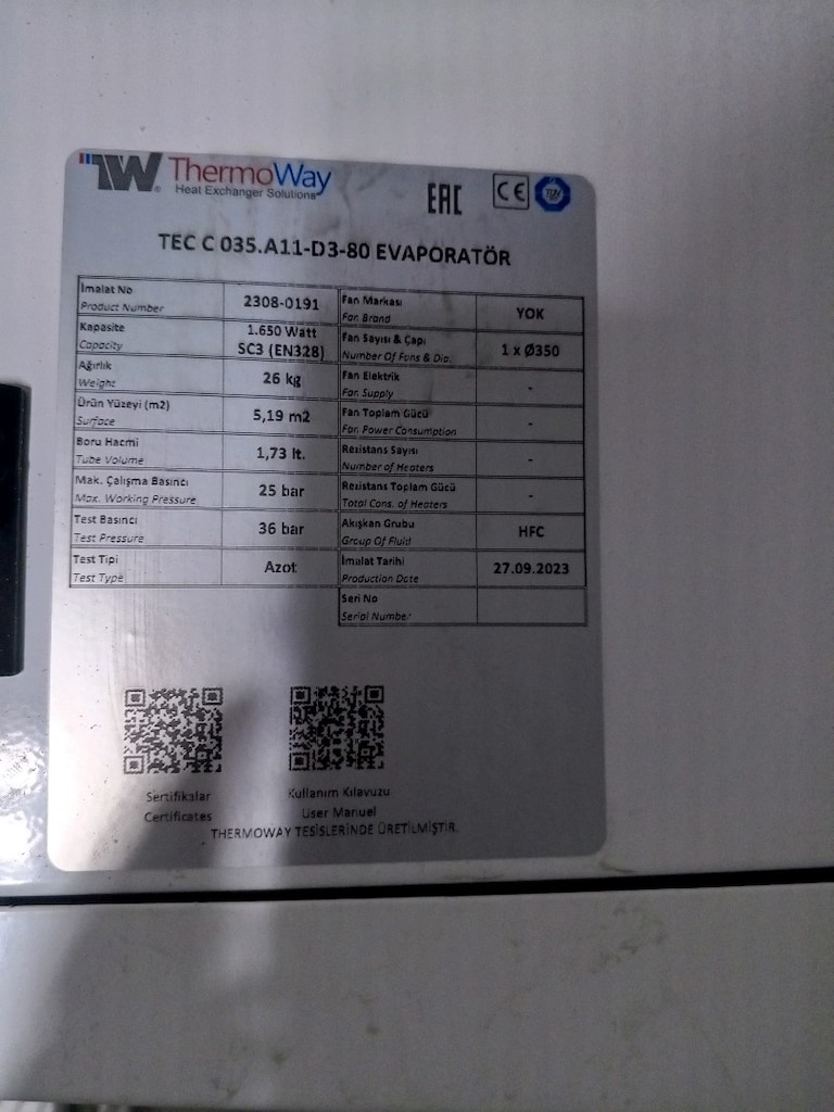 2 adet fazla kullanılmamış sıfır ayarında soğuk hava deposu - 12