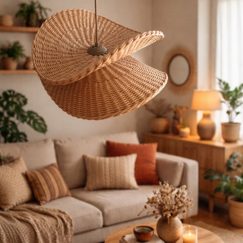 VIVIAN Rattan Avize 45-55 cm – Sıfır - 8