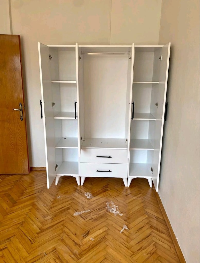 ÜCRETSİZ KURULUM KAPIDA ÖDEME GARDROP ELBİSE DOLABI İMALATTAN - 2