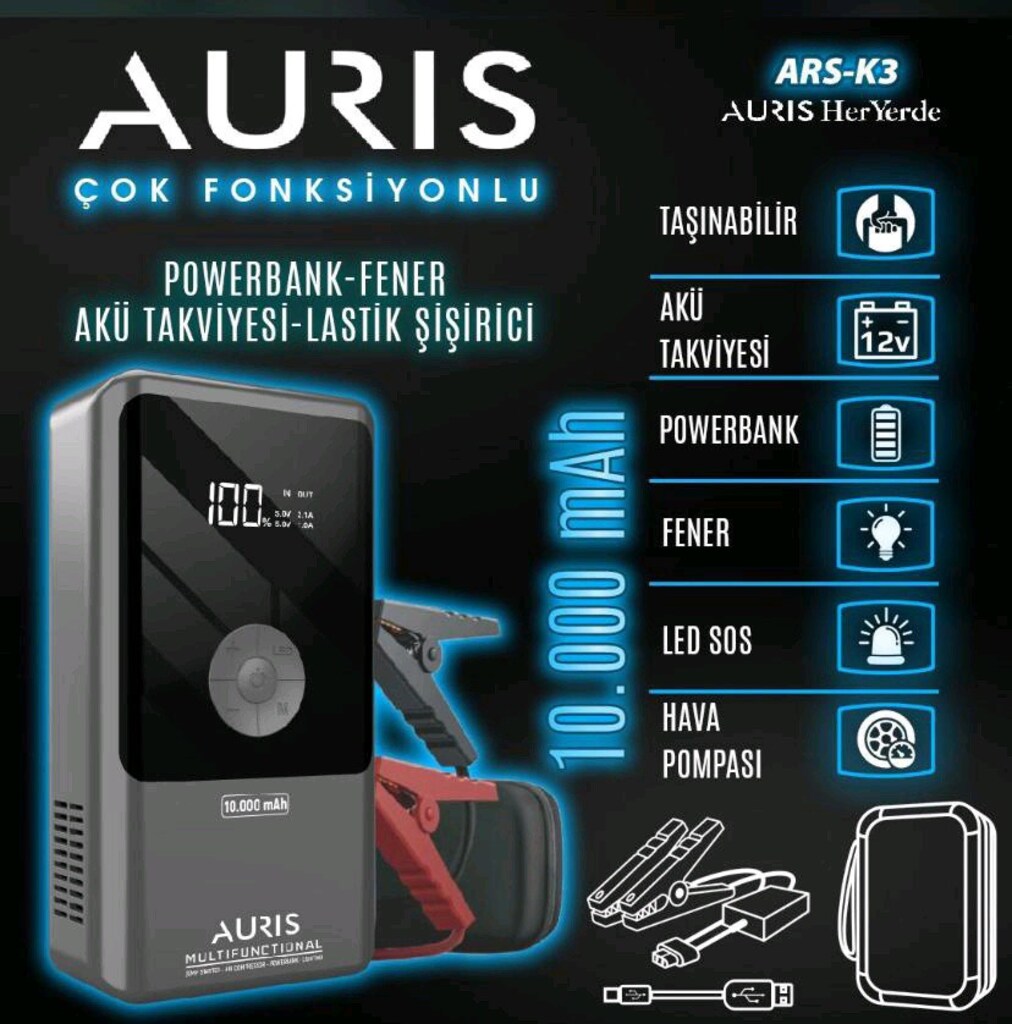 AURIS K3 10.000 MAH AKÜ TAKVİYESİ - 2