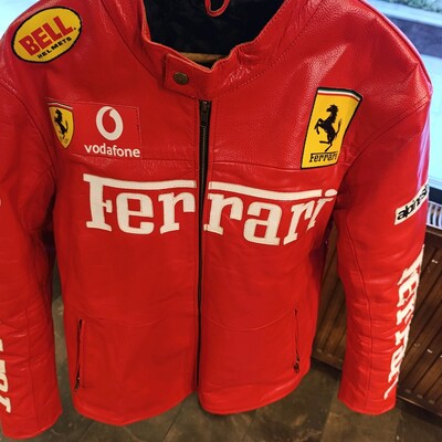 “Bell Ferrari Red Leather Jacket”