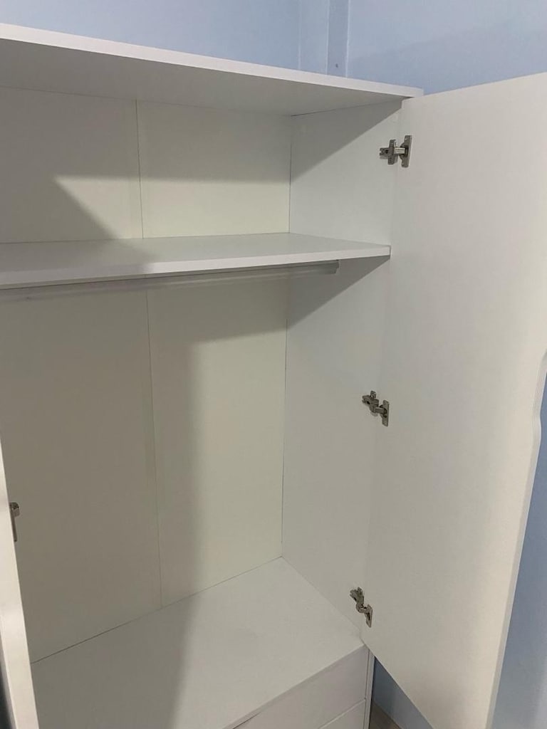 Beyaz Cube Ayakkabılık ve 2 kapılı 2 çekmeceli Elbise dolabı - 8
