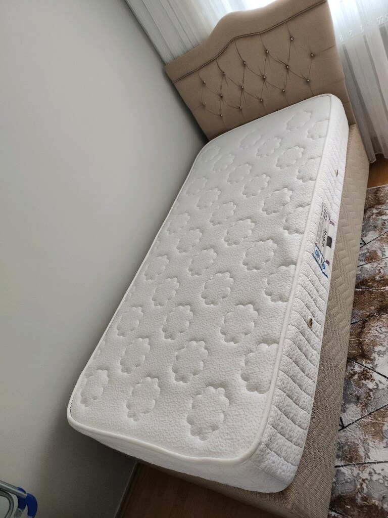 2 yıllık yatak takımı 90*90 ortopedik yatak+Baza - 3