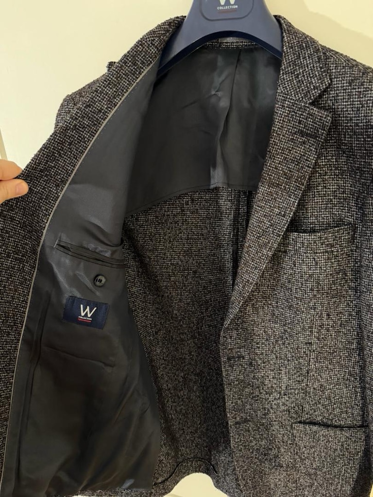 Gri W Collection Tweed Ceket 48-6drop - 3