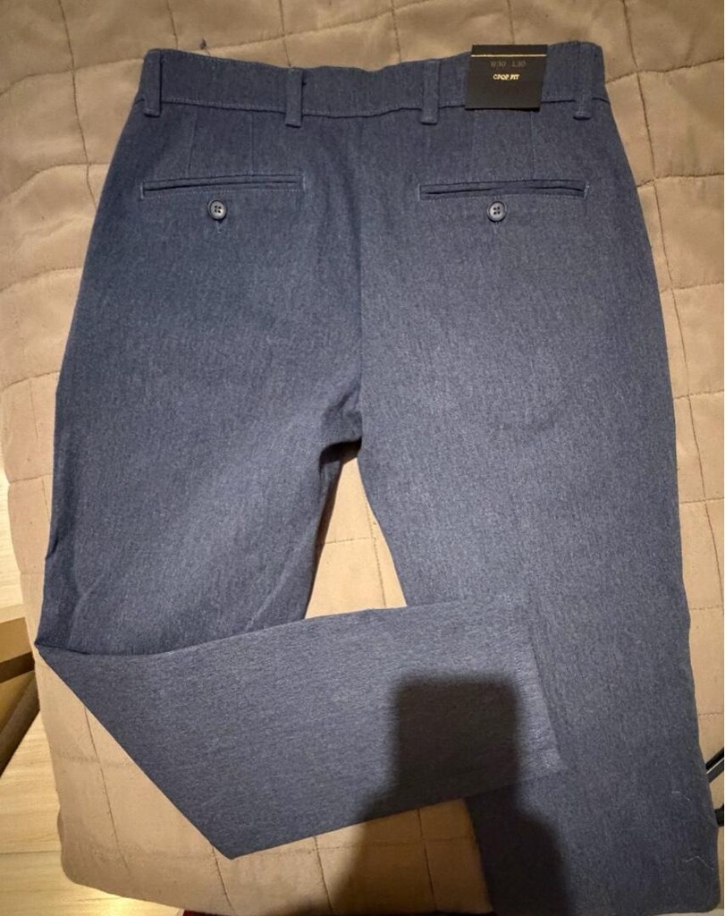 İndigo Mavi Crop Fit Erkek Pantolon - 2