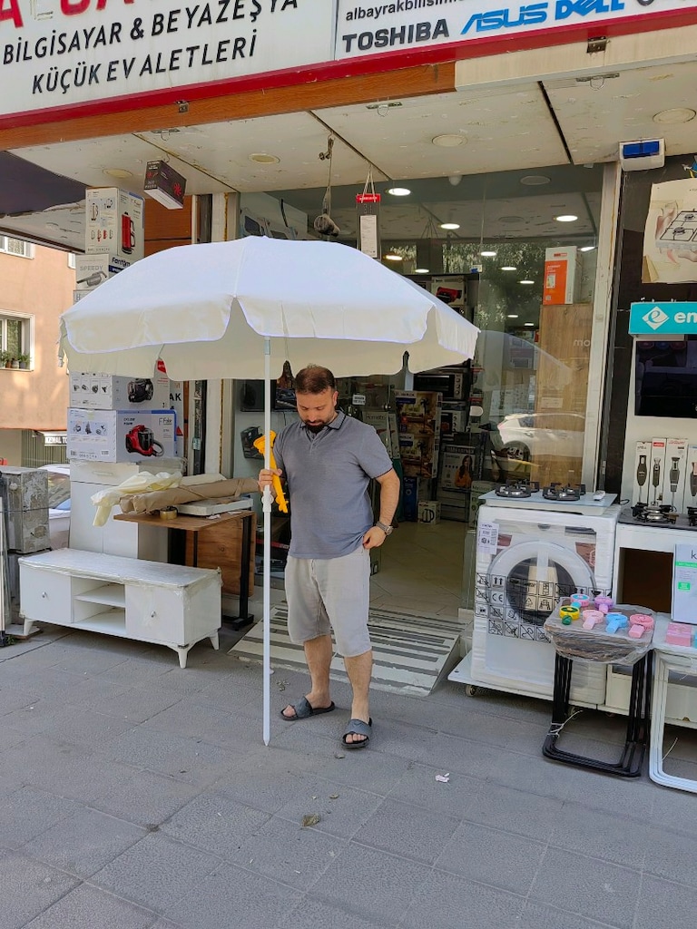 DEV KAMPANYA 200CM PLAJ ŞEMSİYESİ SIFIR MAGAZADAN A KALİTE GÖLGELİK - 10