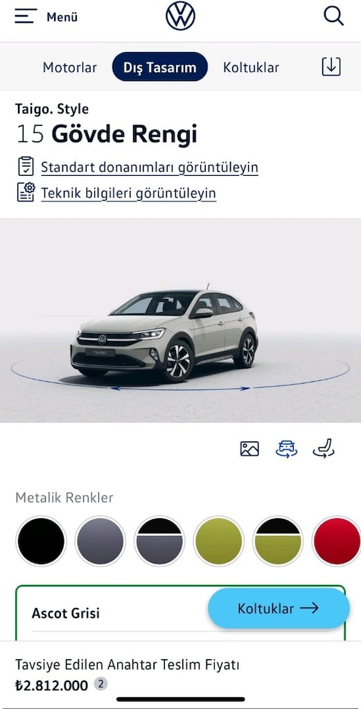 2025 model TAIGO ascot grisi 7.000km - 14