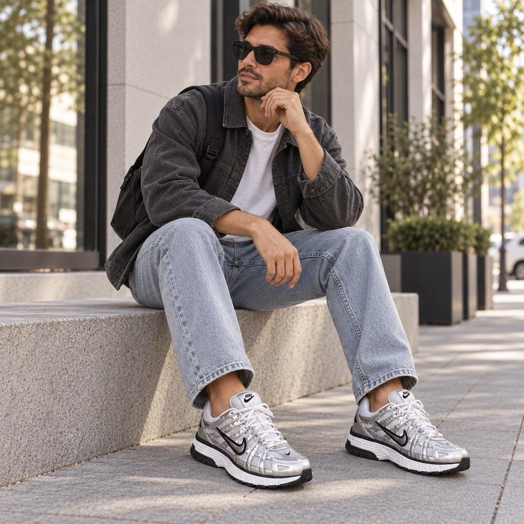 ‼‼NIKE P-6000 / UNISEX GÜMÜŞ
