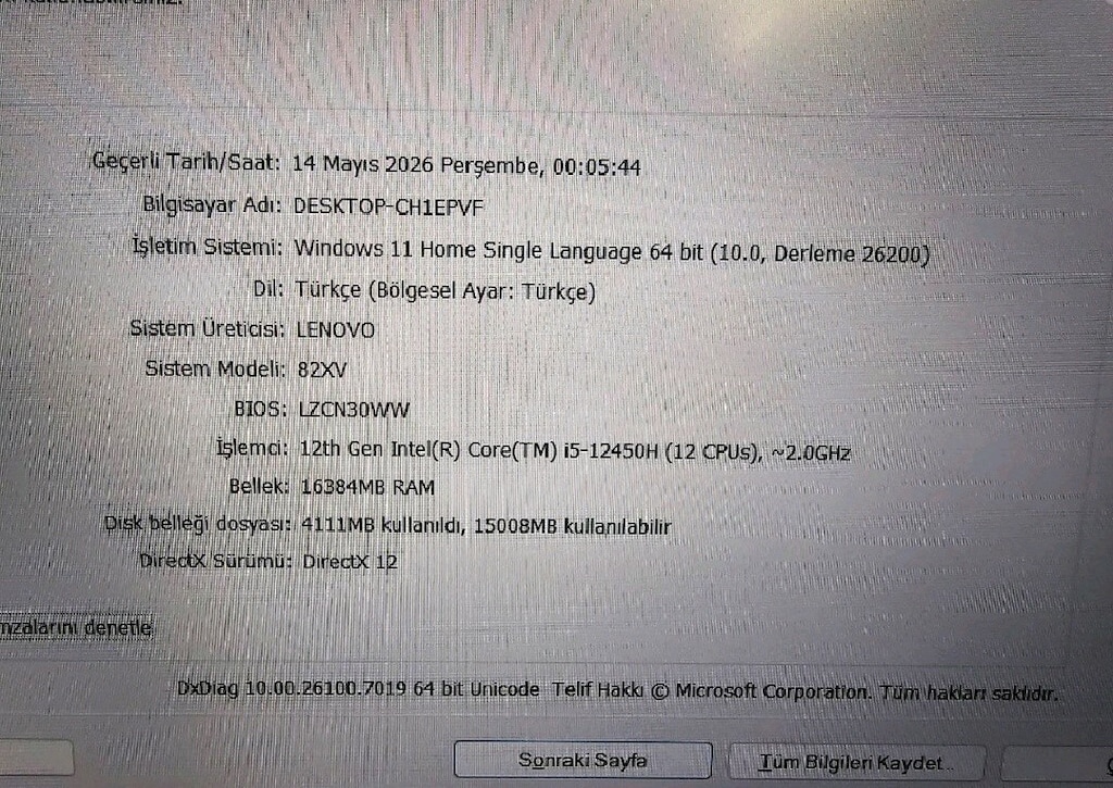 LENOVO LOQ RTX 4050’Lİ GAMING LAPTOP - 8