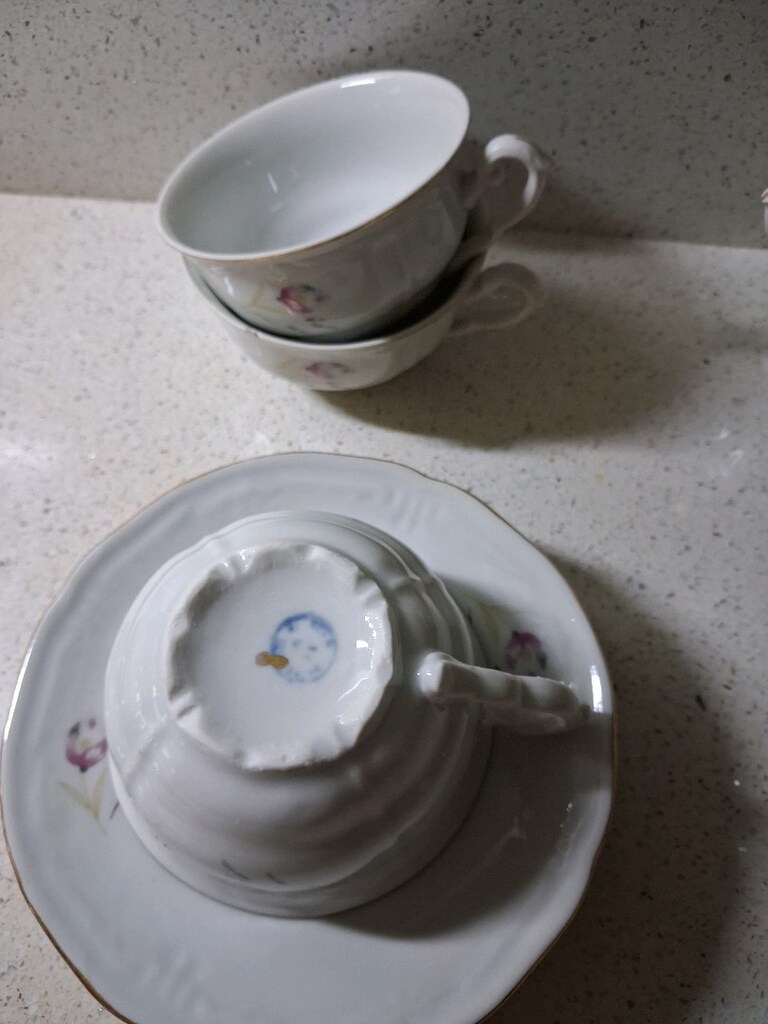 60 Yıllık Bulgaristan Malı Vintage 5’li Çay Fincanı Takımı - 6