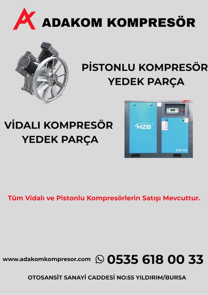 SATILIK VİDALI VE PİSTONLU KOMPRESÖR - 3