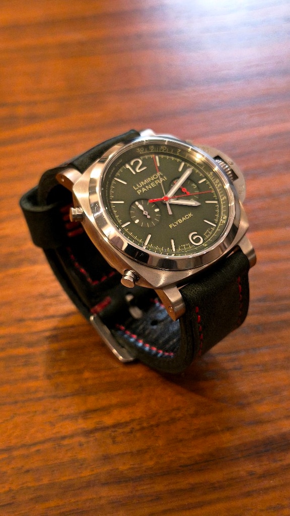 Panerai Luminor Chrono Flyback Verde Militare PAM01296 - 4
