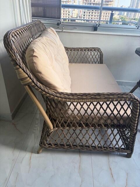 Rattan Koltuk Alüminyum Kasa Balkon Koltuğu