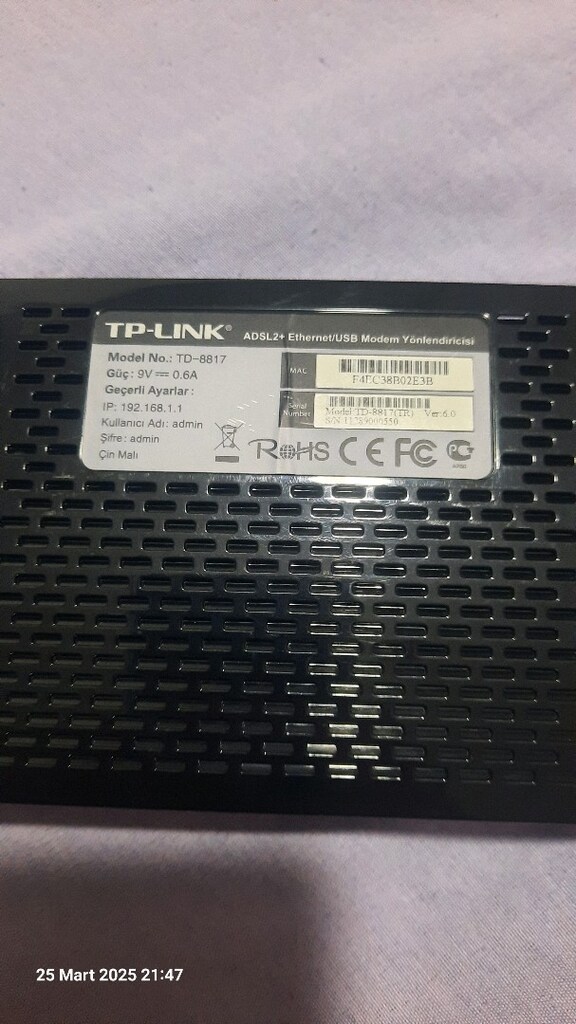 TP-LINK TD-8817 MODEM - 2