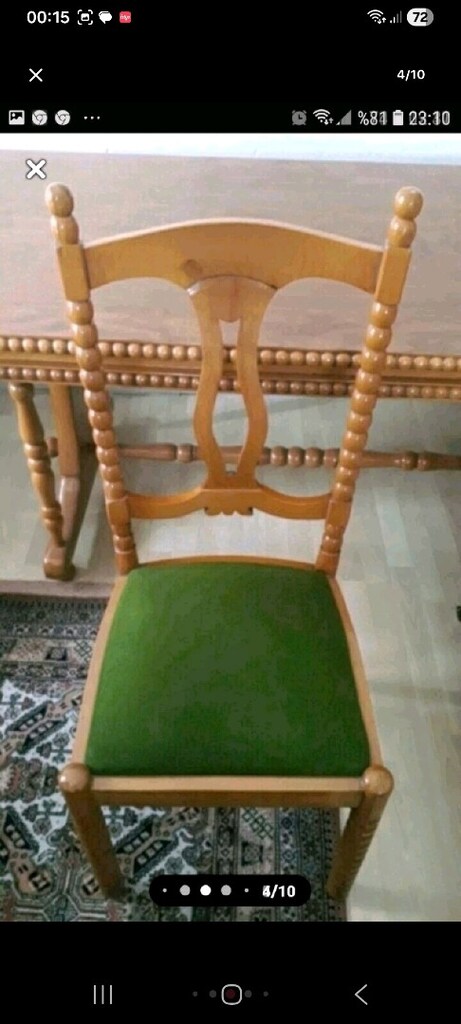 masa ceviz 6 adet sandalye ile birlikte - 8