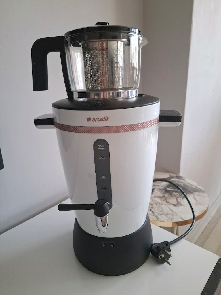 Yeni Beyaz Çay Makinası Semaver - 2