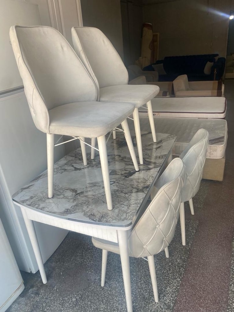 Mdf masa sandalye 4 tane Sandyle sıfır ayarında - 2