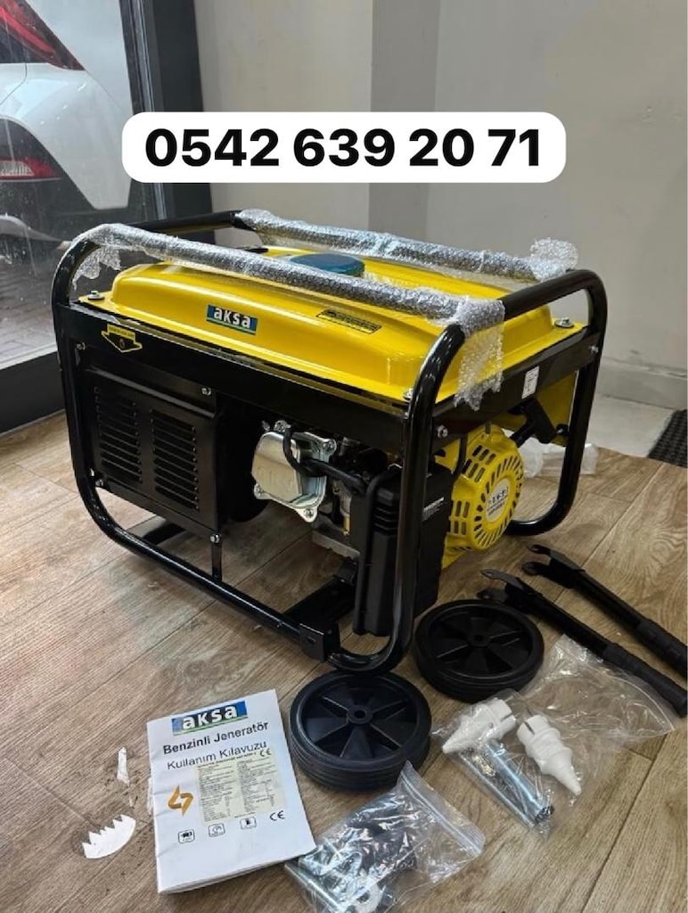 Sıfır 8kw Aksa otomatik marşli benzinli tekerlekli jeneratör - 2