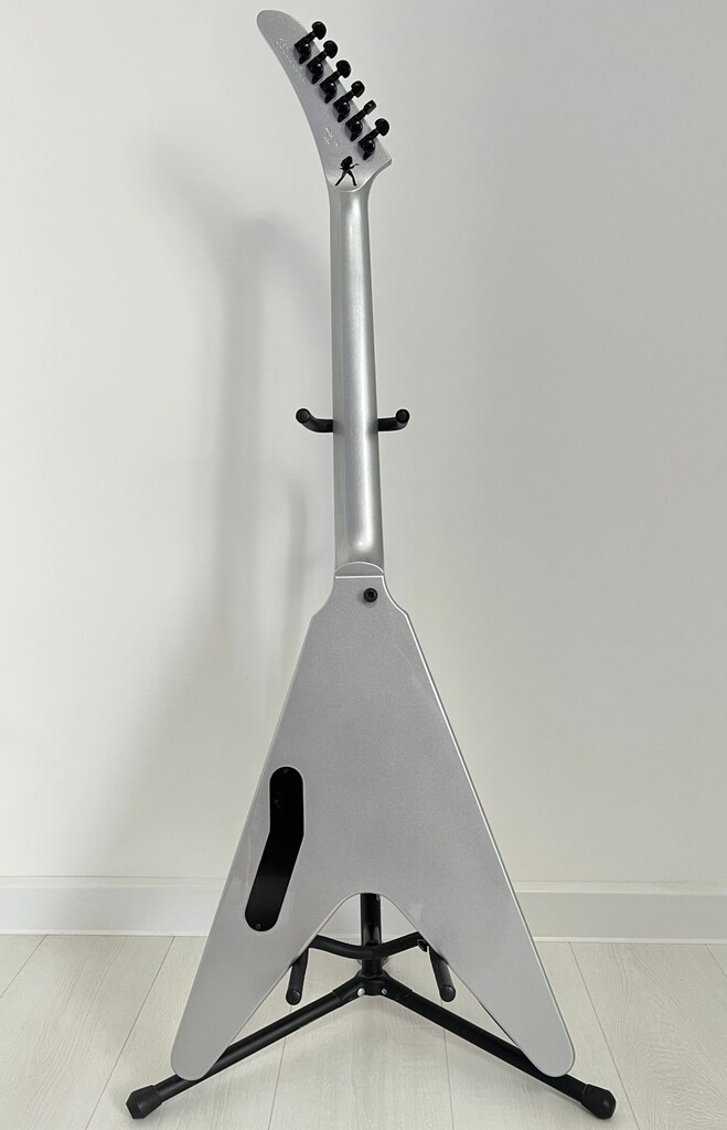 Gibson Dave Mustaine Flying V EXP Elektro Gitar Silver Metallic USA - 7