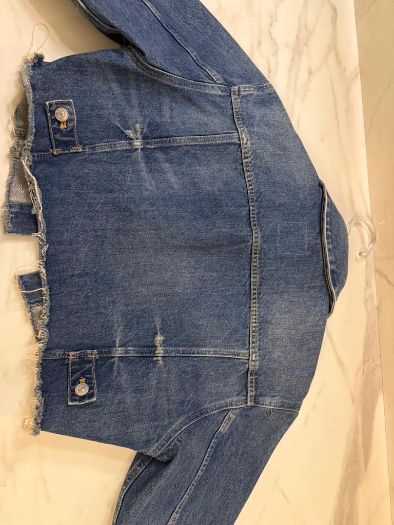 Zara Mavi Denim Kot Ceket - 3