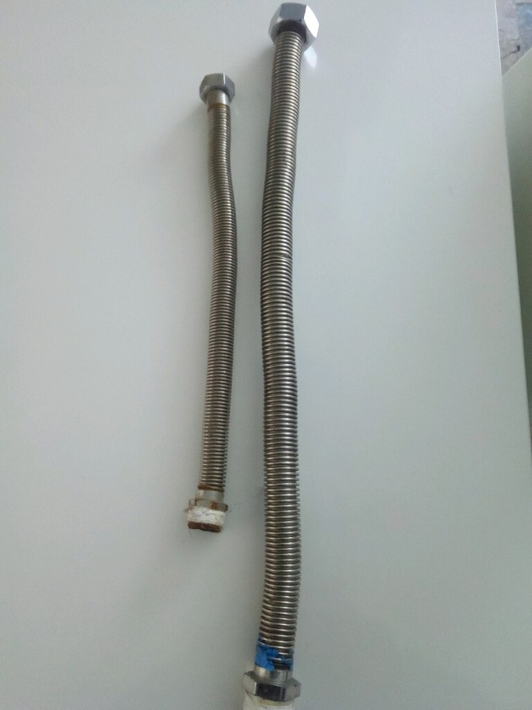 krom spiral boru hortum uzatma 1" 60 cm 3/4 45 cm ikisi 200 TL - 2