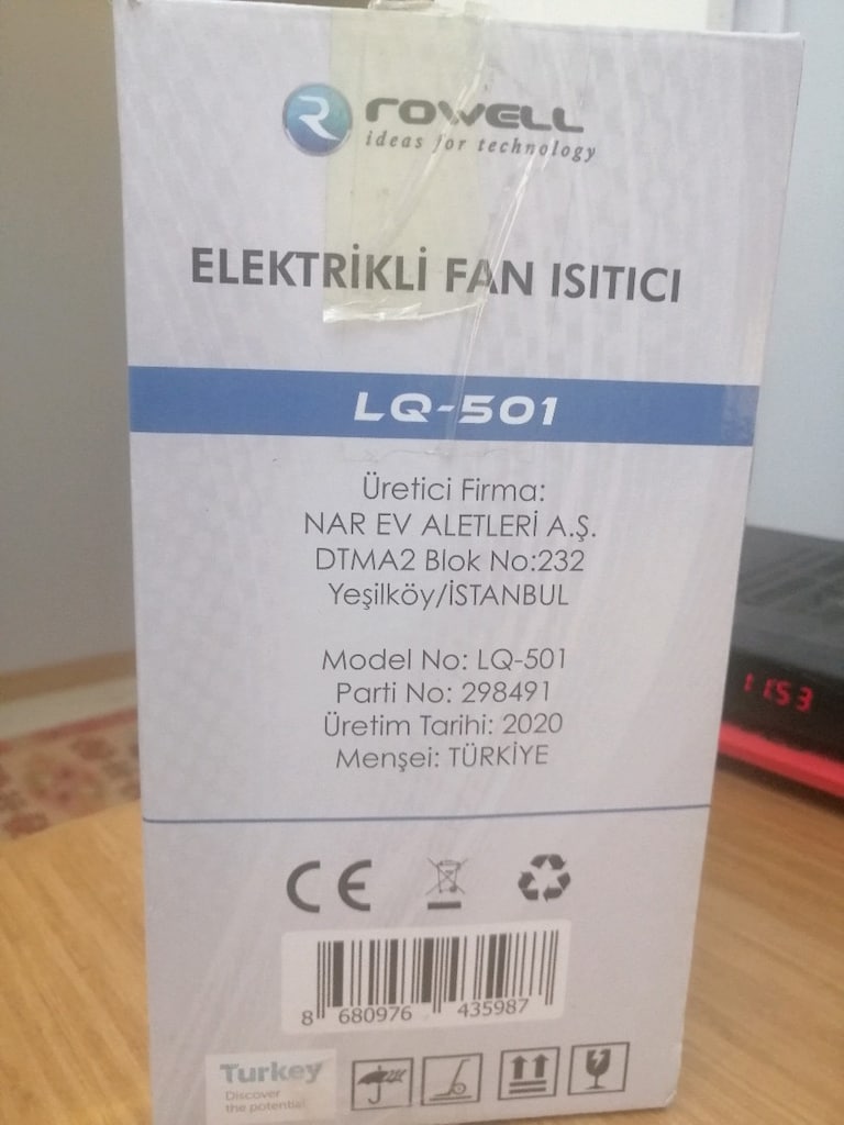 Rowell Eldktrikli Fanlı isitici - 5