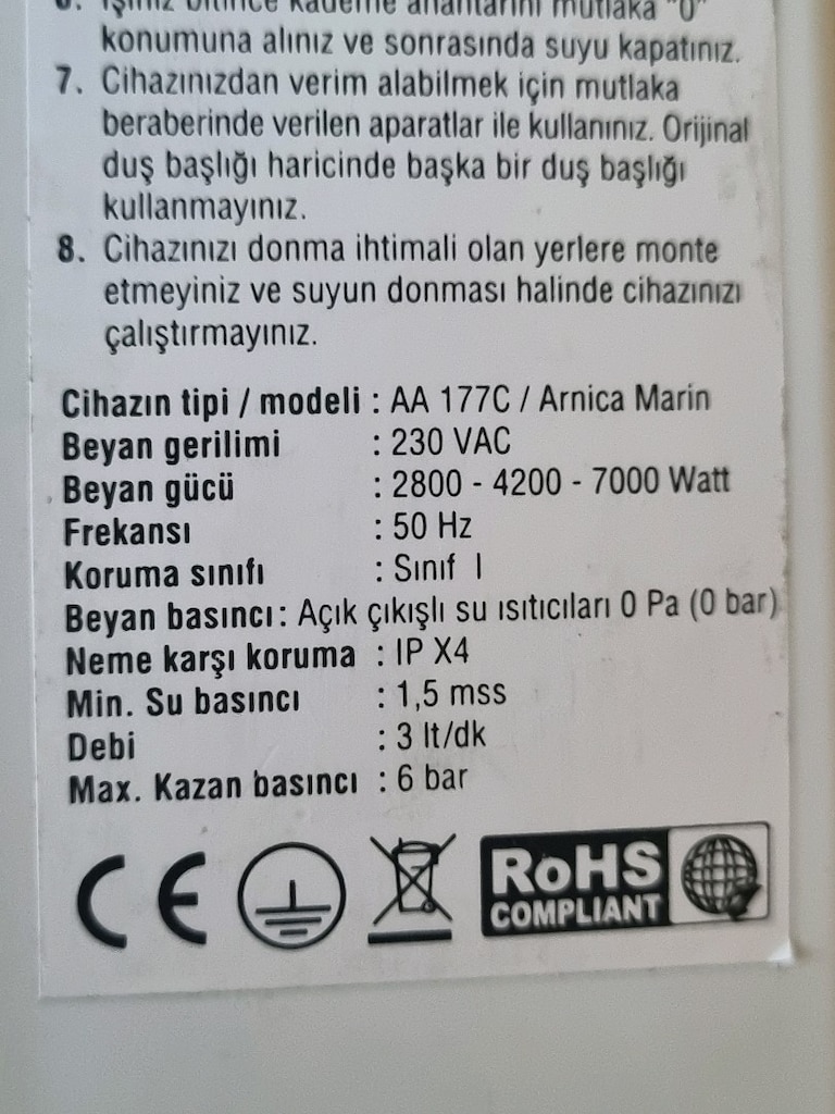Arnica { modern elektrikl Şofben } - 5