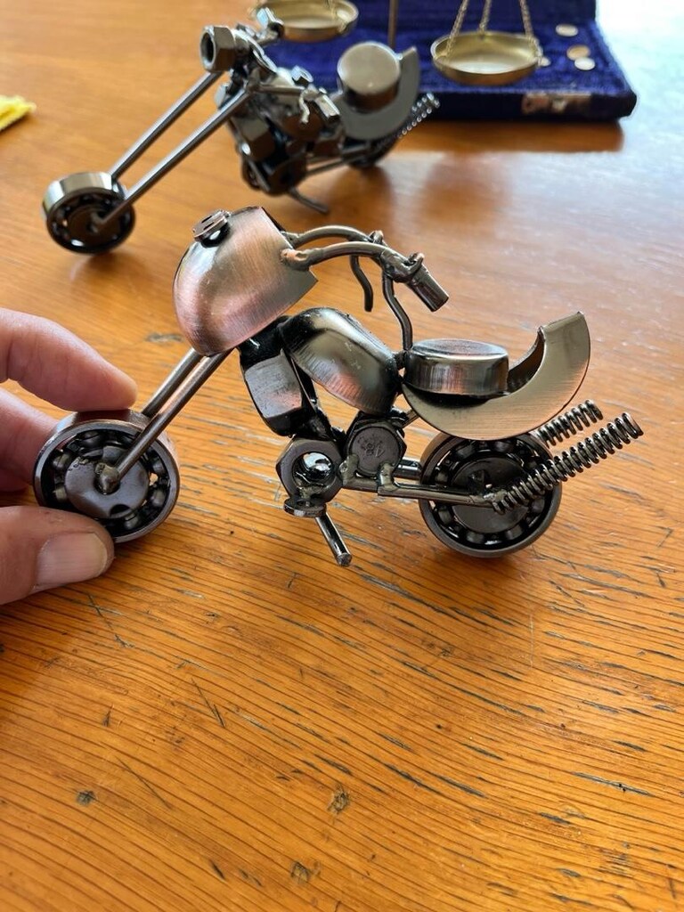 metal motosiklet ve terazi dekoratif set - 6