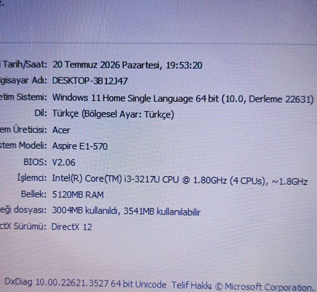 acer aspire i3 dizüstü laptop - 3
