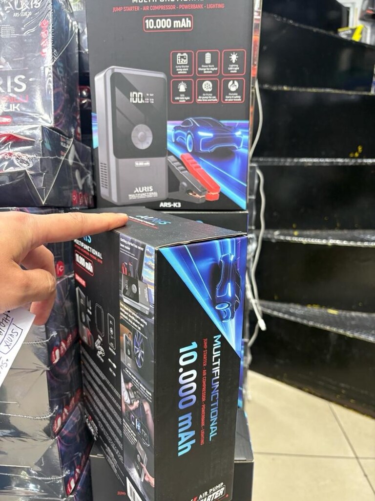 Auris Çok Fonksiyonlu Akü Takviye Cihazı +Hava Pompası + Powerbank - 2