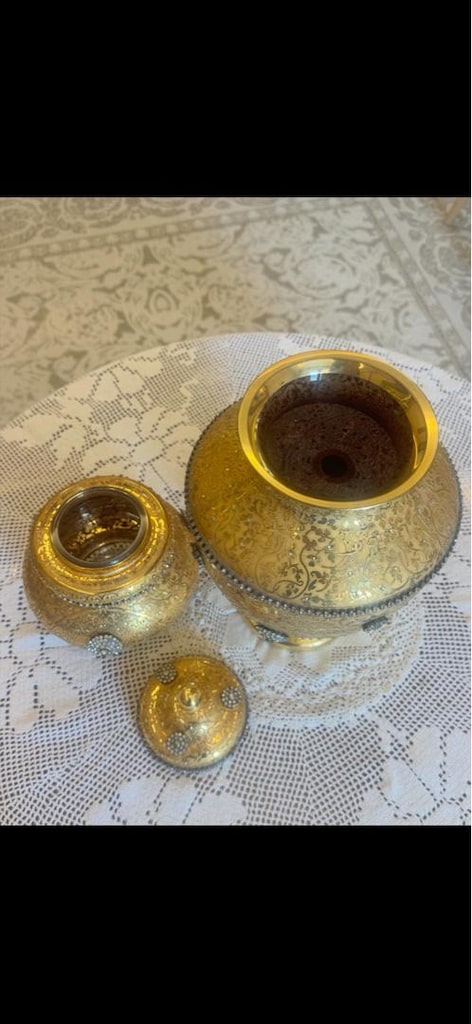 Altın Rengi Dekoratif Vazo - 3