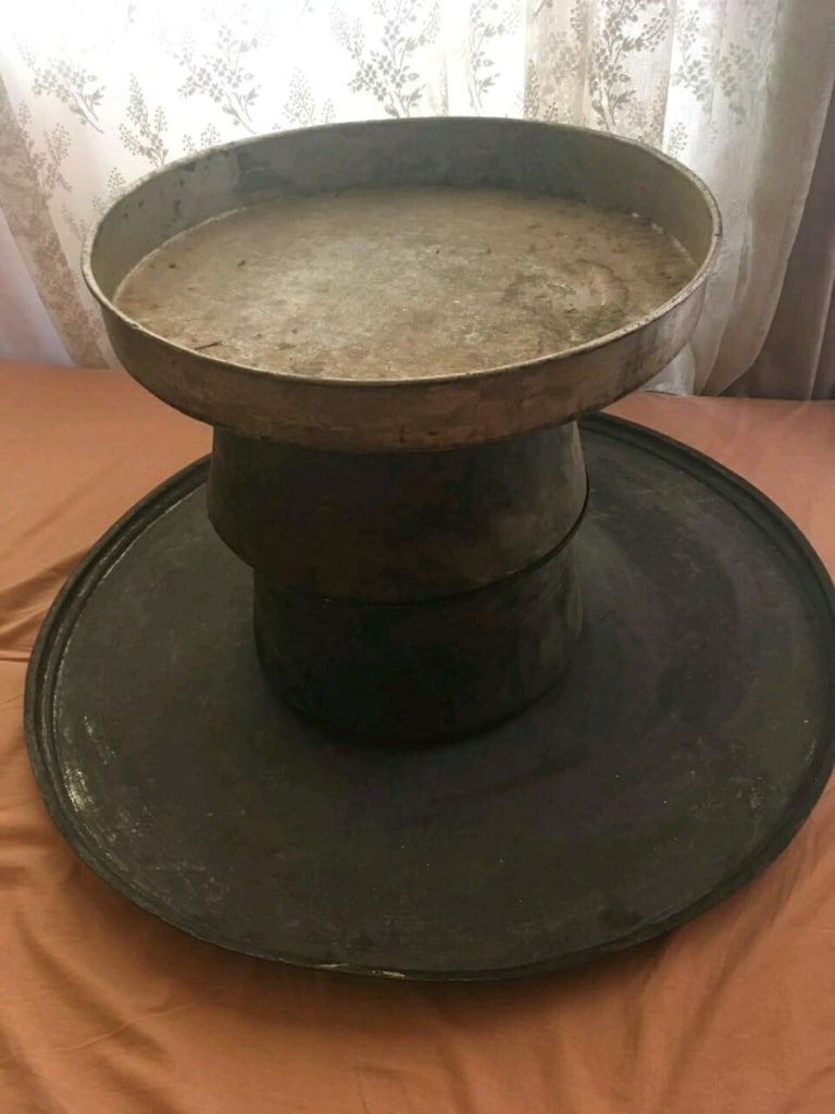 Antika bakır sini , tepsi , bakraçlar - 12