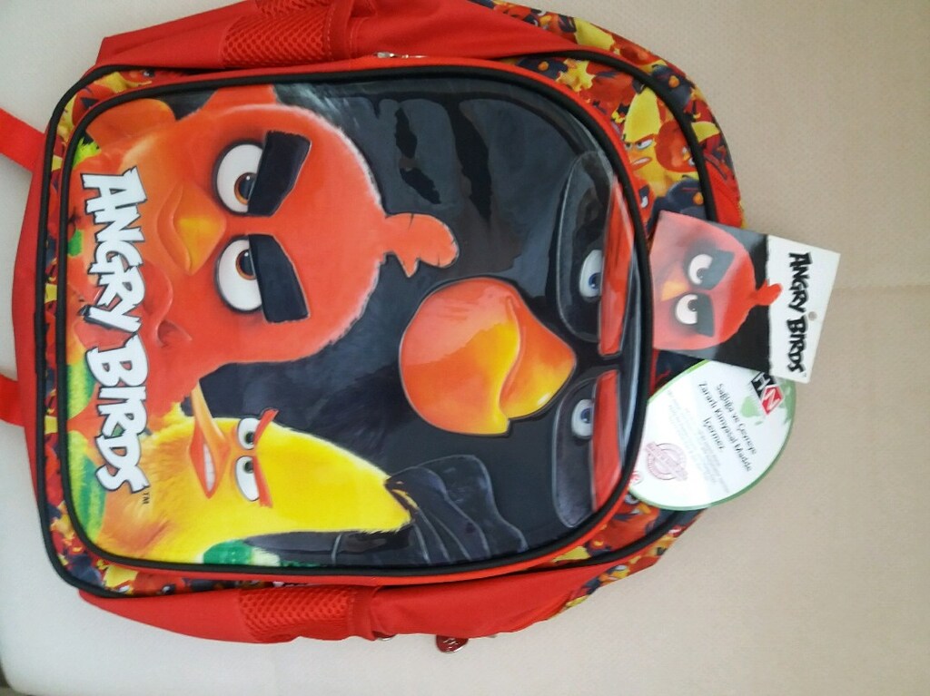 Angry birds LISANSLI iki gözlü ilkokul çantası - 4