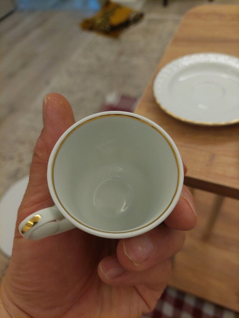 Türk kahvesi fincan takımı. 2 adet fincan eksik. - 11