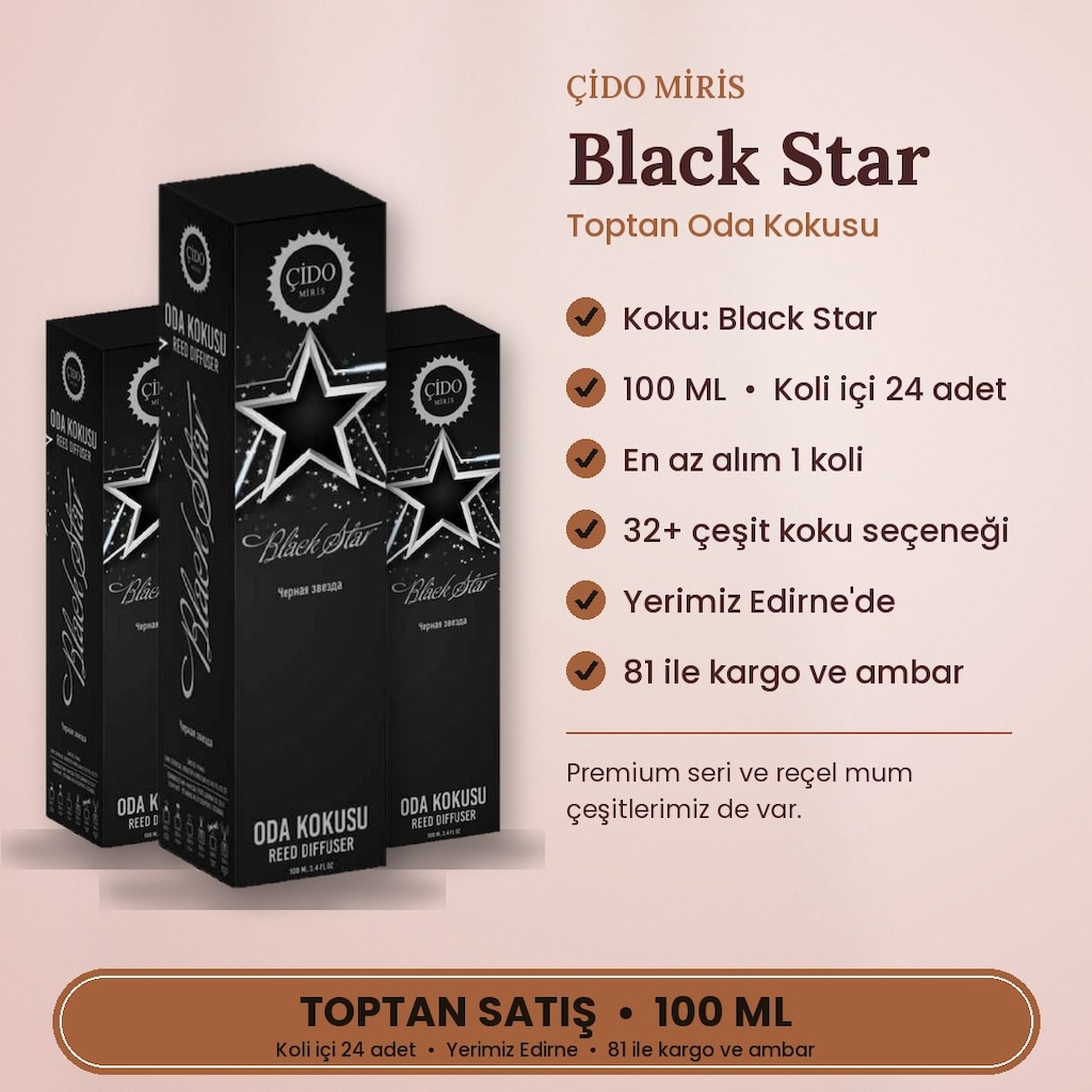 ODA KOKUSU 100ML BLACK STAR ÇİDO MİRİS KOLİ İÇİ 24 ADET - 2