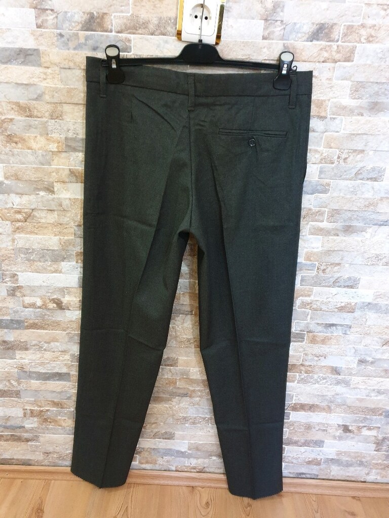 Erkek gri renk kumaş pantolon - 6