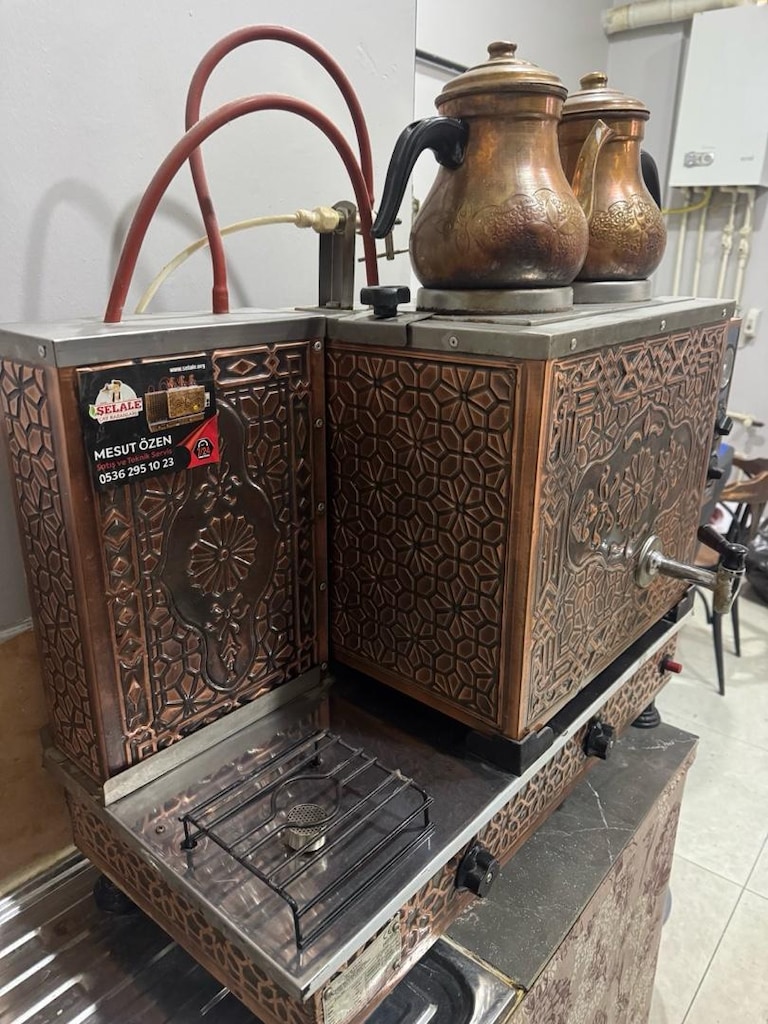 hem elektrik hem doğalgaz ile çalışan bakır çay kazanı - 2