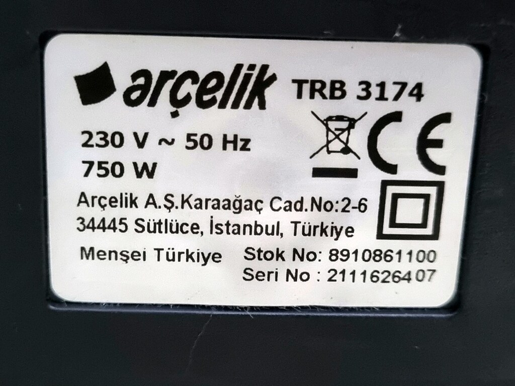Arçelik {TRB 3174 Toz Torbalı Süpürge} - 8