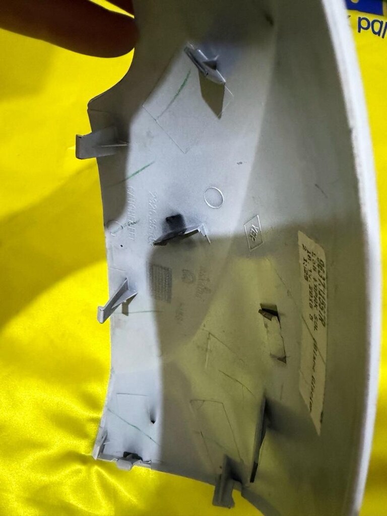 Renault fluence megane 3 sol ayna kapağı çıkma orjinal beyaz 963731567 - 6