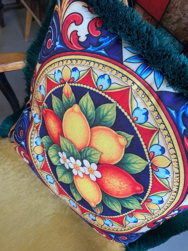 LİMON DETAYLI KIRLENT YASTIK KILIFI - 6