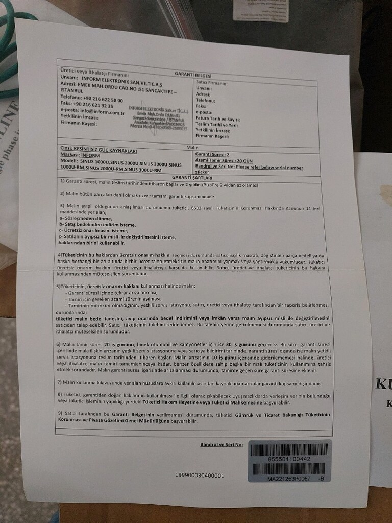 inform güç kaynağı sıfır kutusunda kullanılmadı - 5