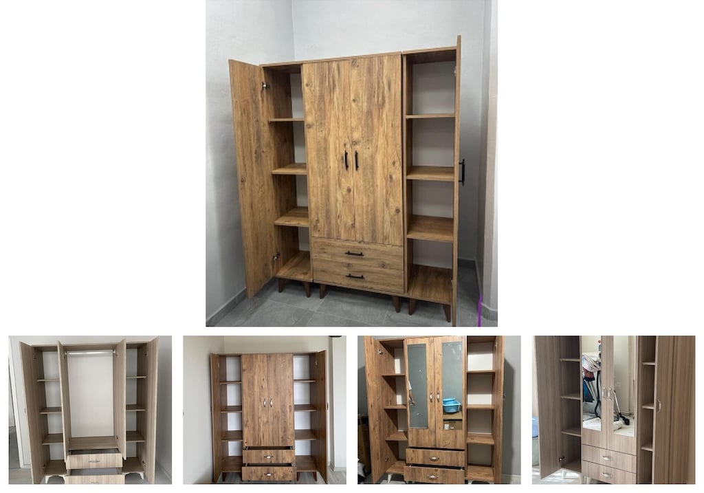 4 kapaklı elbise dolabı gljxpmbhxh - 2