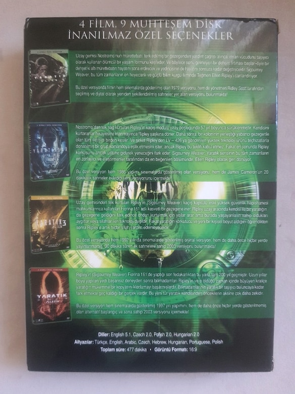 Alien Qadrilogy box set 4 film 9 dvd - 2